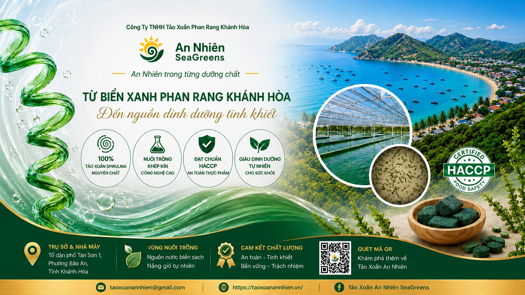Tảo xoắn An Nhiên từ biển xanh Khánh Hòa